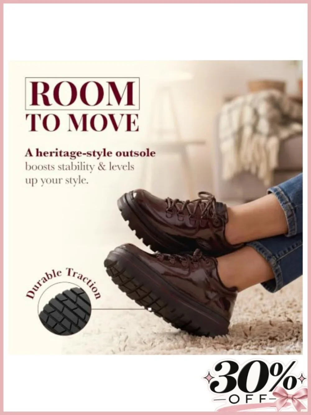 Patent Leather Platform Sneaker Boot Lace-Up Ankle Bootie